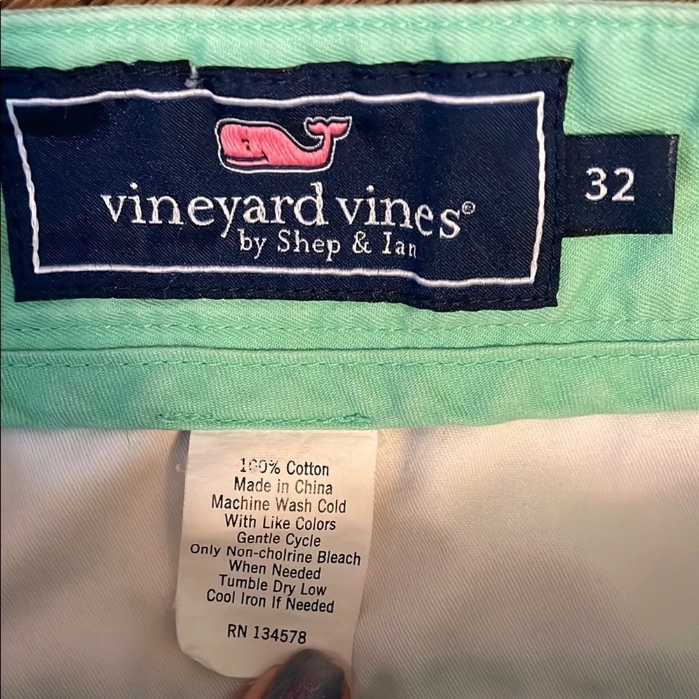 Vineyard Vines Lime Green Flat Front Shorts for men